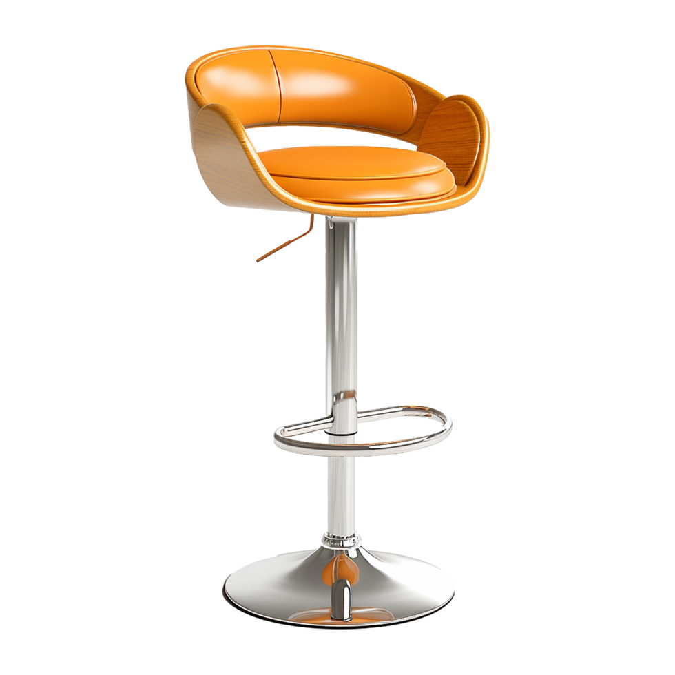 AI generated Adjustment Bar Stool isolated on transparent background