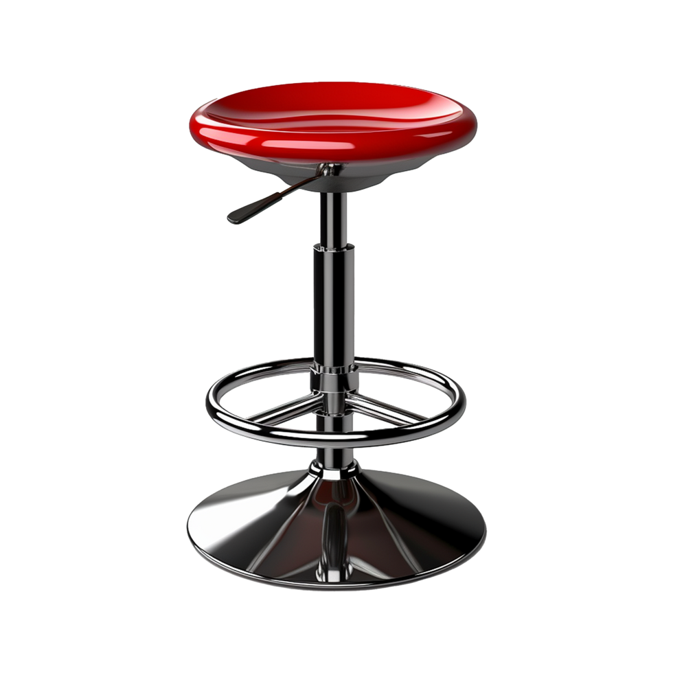 AI generated Adjustment Bar Stool isolated on transparent background png