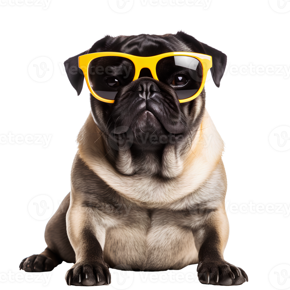 AI generated Cute and happy dog on transparent background PNG, easy to use. png