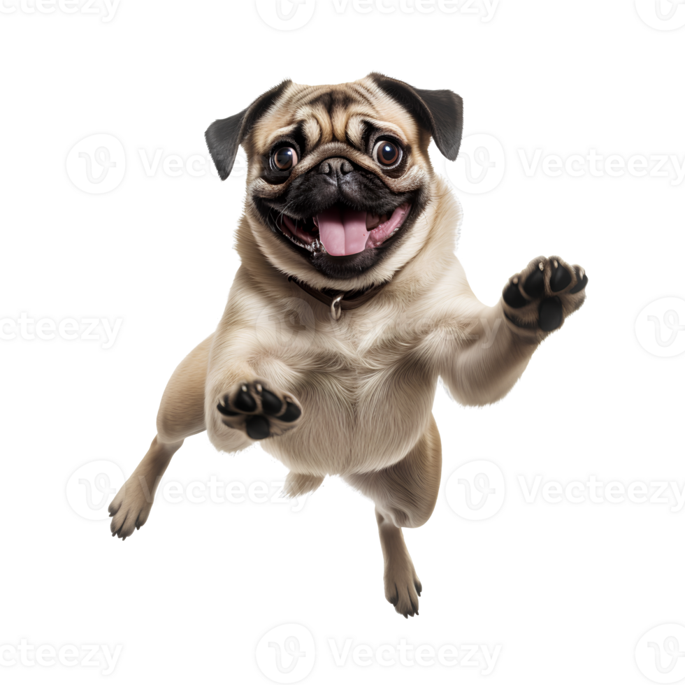 AI generated Cute and happy dog on transparent background PNG, easy to use. png