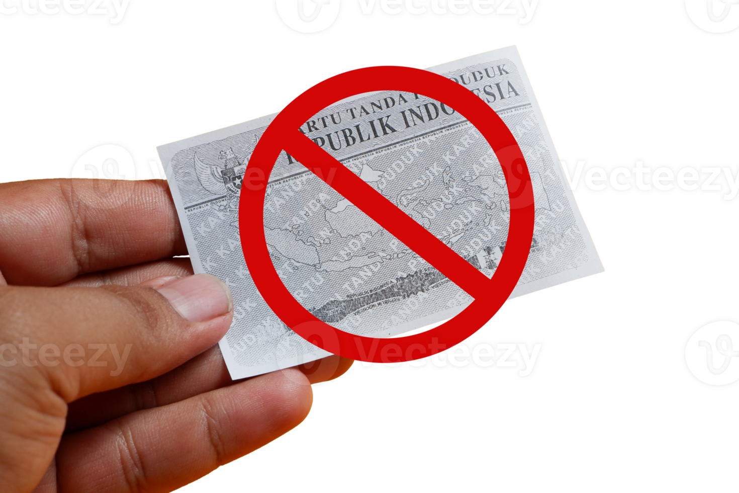 photocopy of Kartu Tanda Penduduk or KTP and not symbols. identity card for Indonesian citizens. the concept of prohibiting the use of photocopies of ID card png