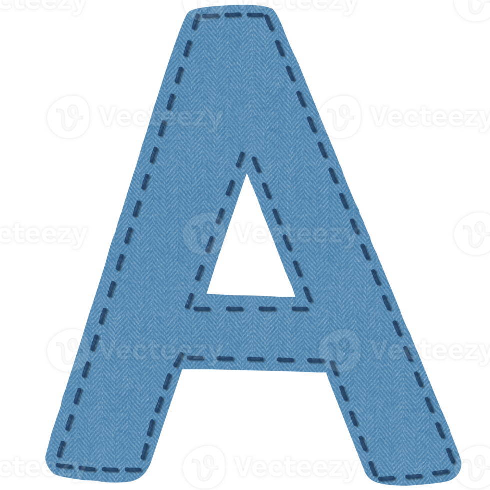 Fabric Alphabet Capital Letter A png