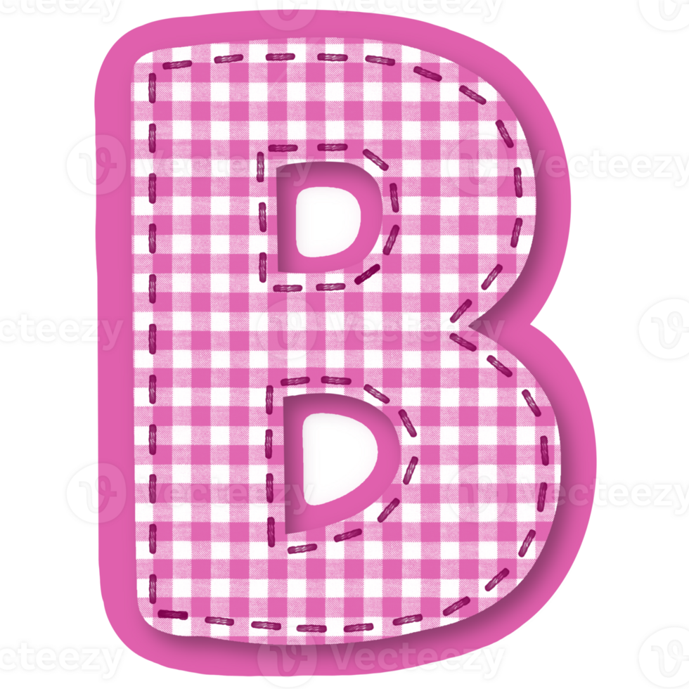 Fabric Alphabet Letter B png