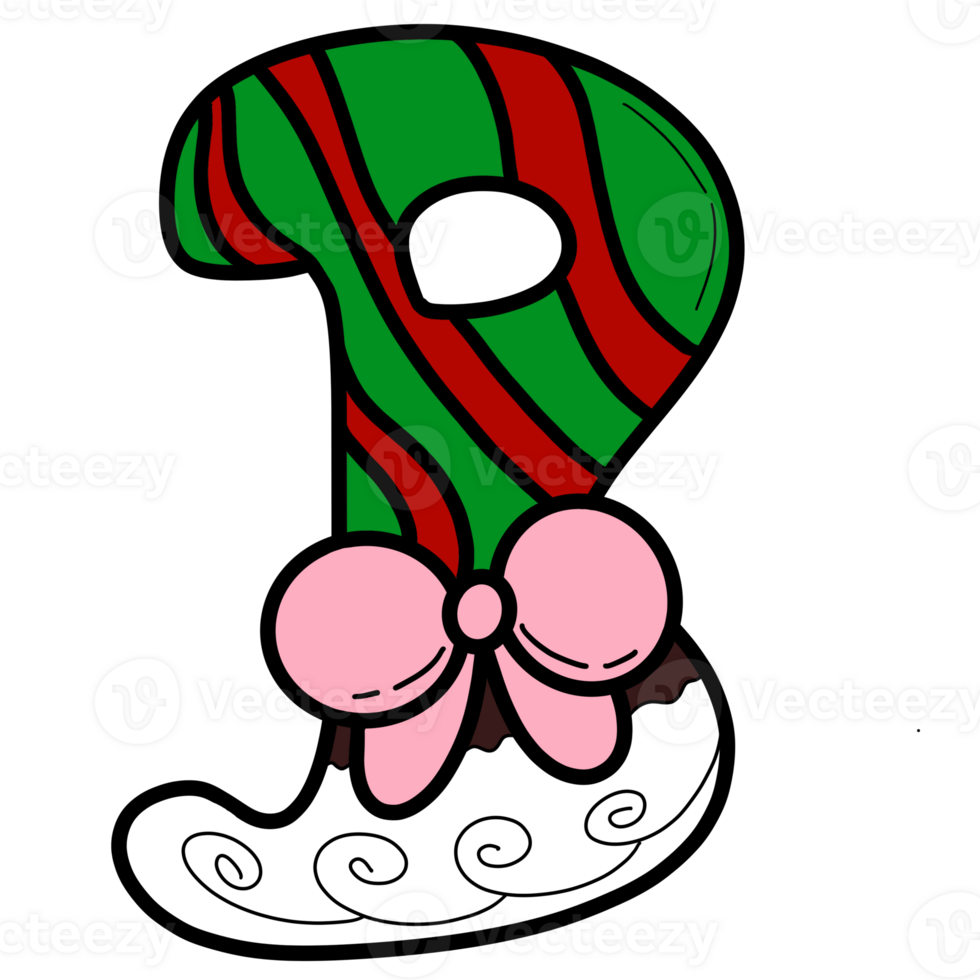 Christmas winter font alphabet png