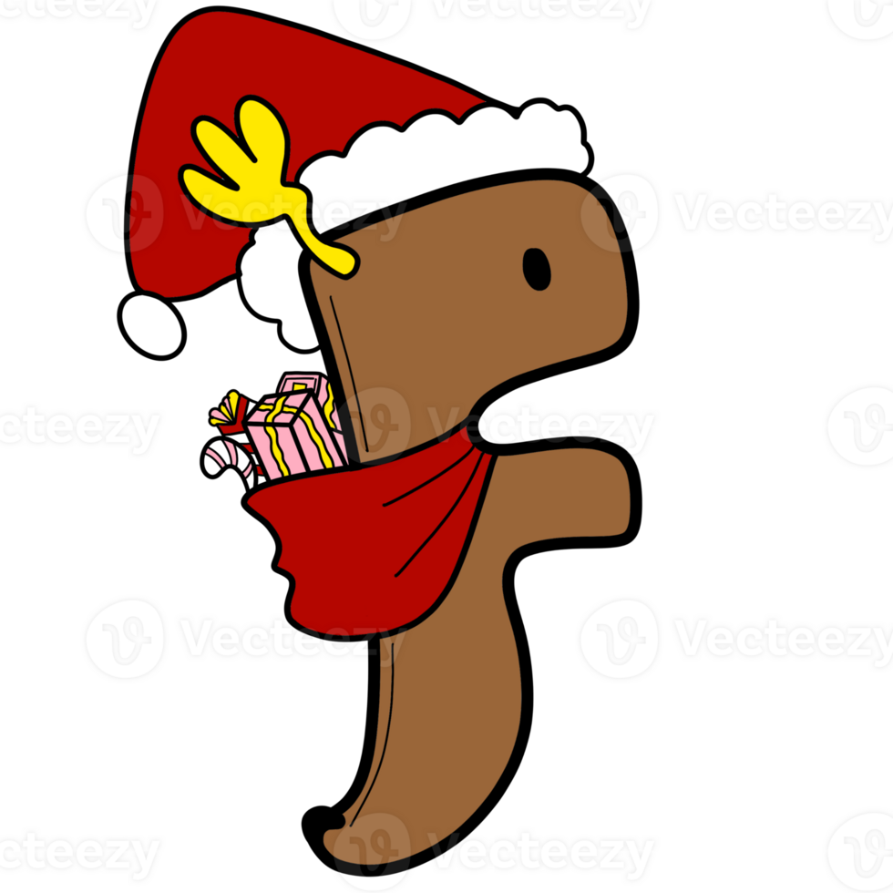 Christmas winter alphabet png