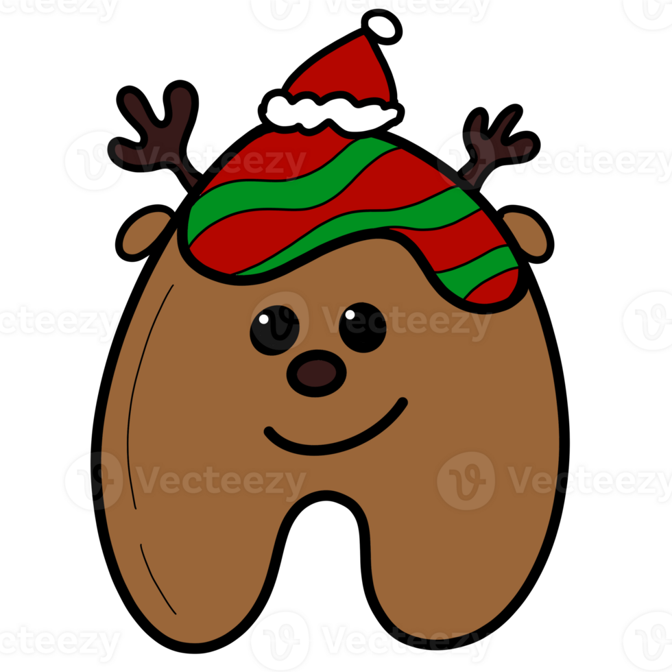 Christmas winter alphabet png