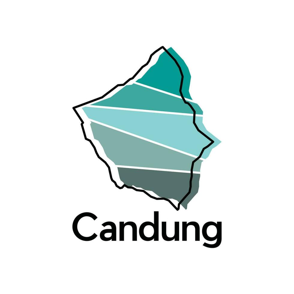map City of Candung vector design template, national borders map of Indonesia country illustration design