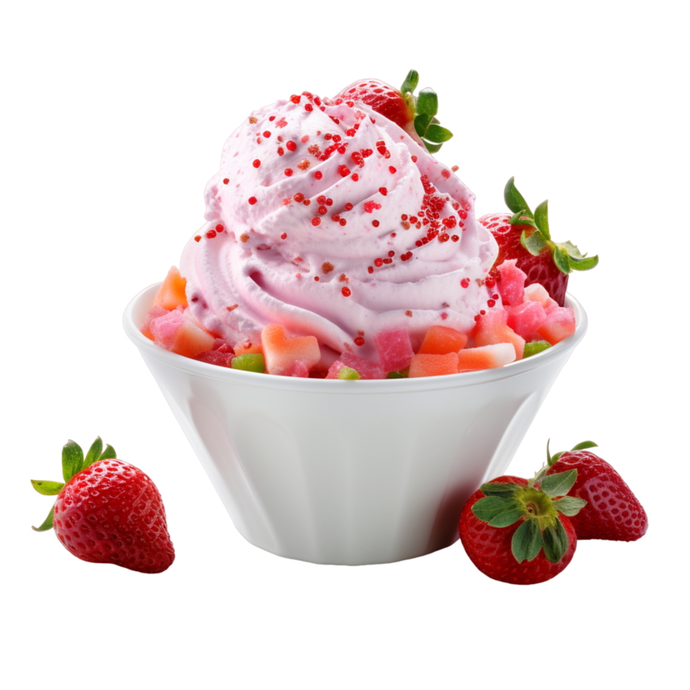 ai generado delicioso hielo crema cono png