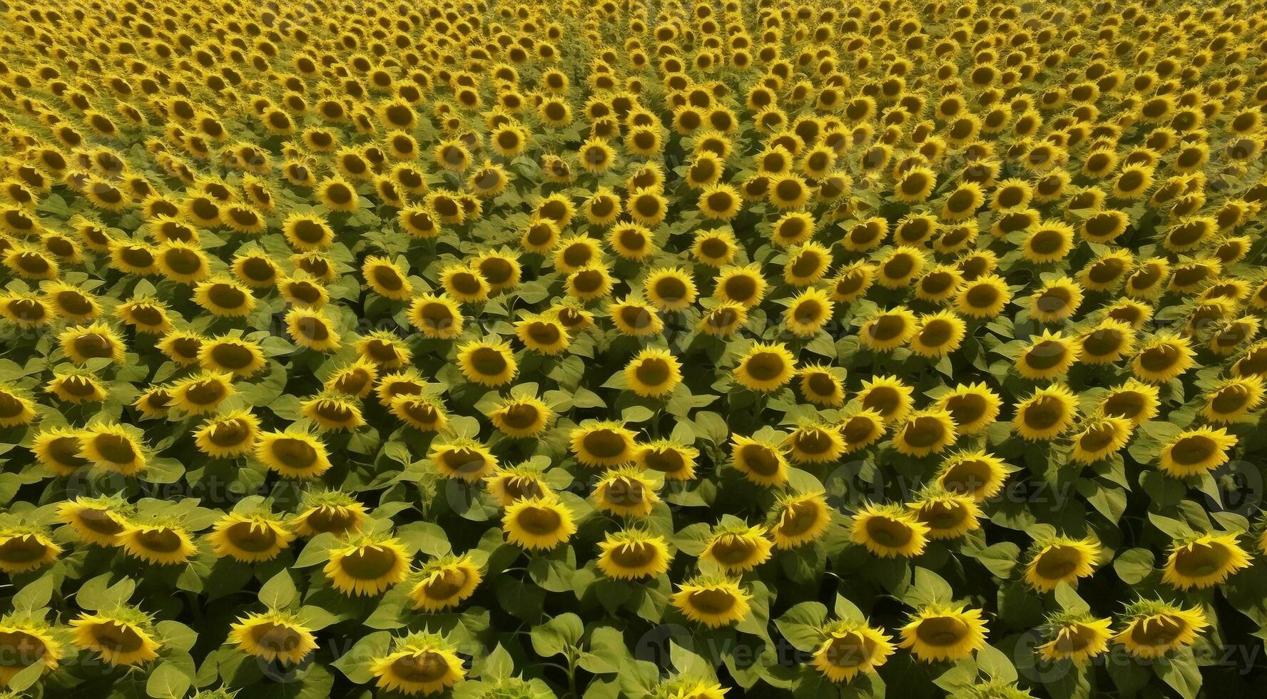 AI generated background of sunflowers, sunflower field background, sunflower field in summer, sunflower wallpaper photo