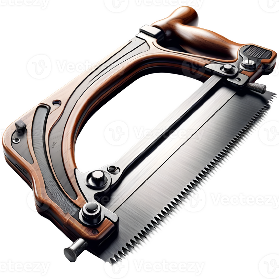 AI generated Isolated Fret Saw hardware tool on a transparent background, PNG File Format