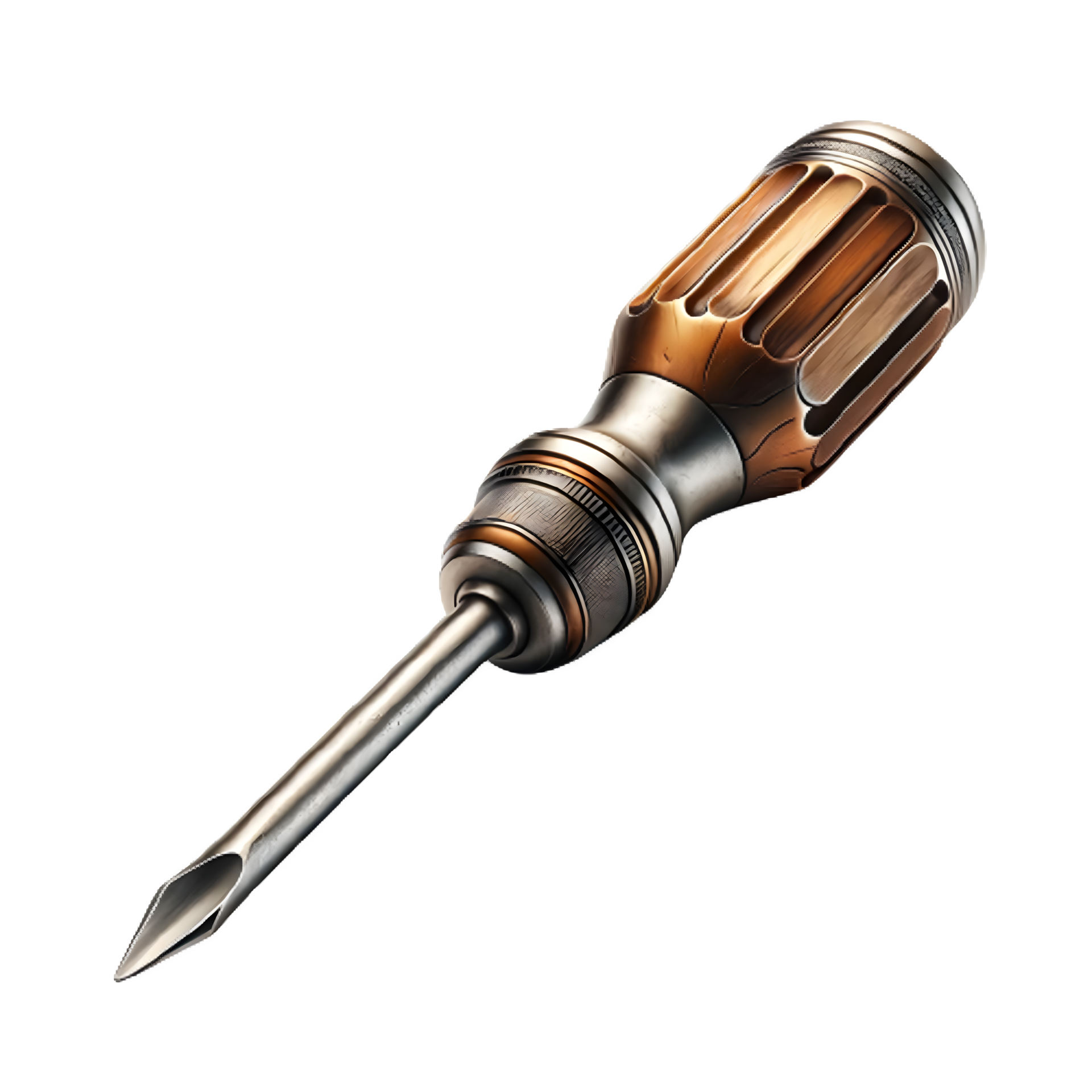 AI generated Isolated Flat head Screwdriver hardware tool on a