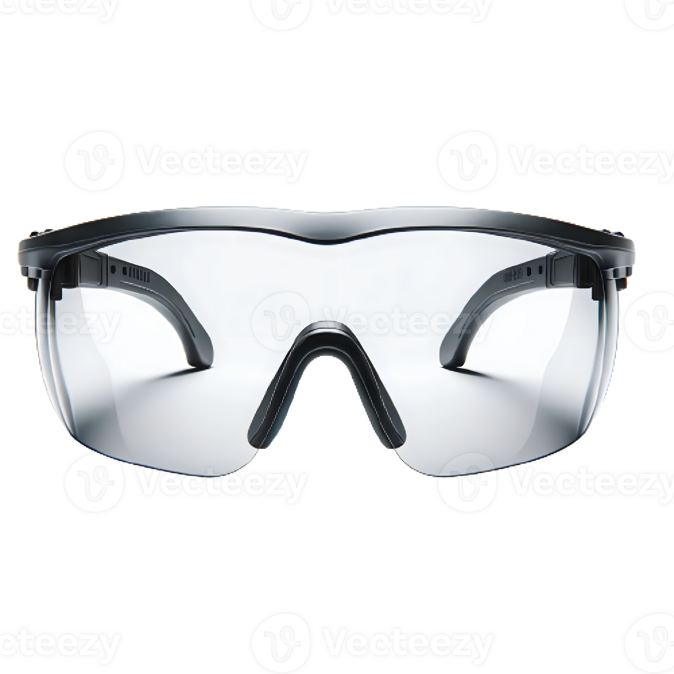AI generated Isolated pair of Safety Glasses hardware tool on a transparent background, PNG File Format