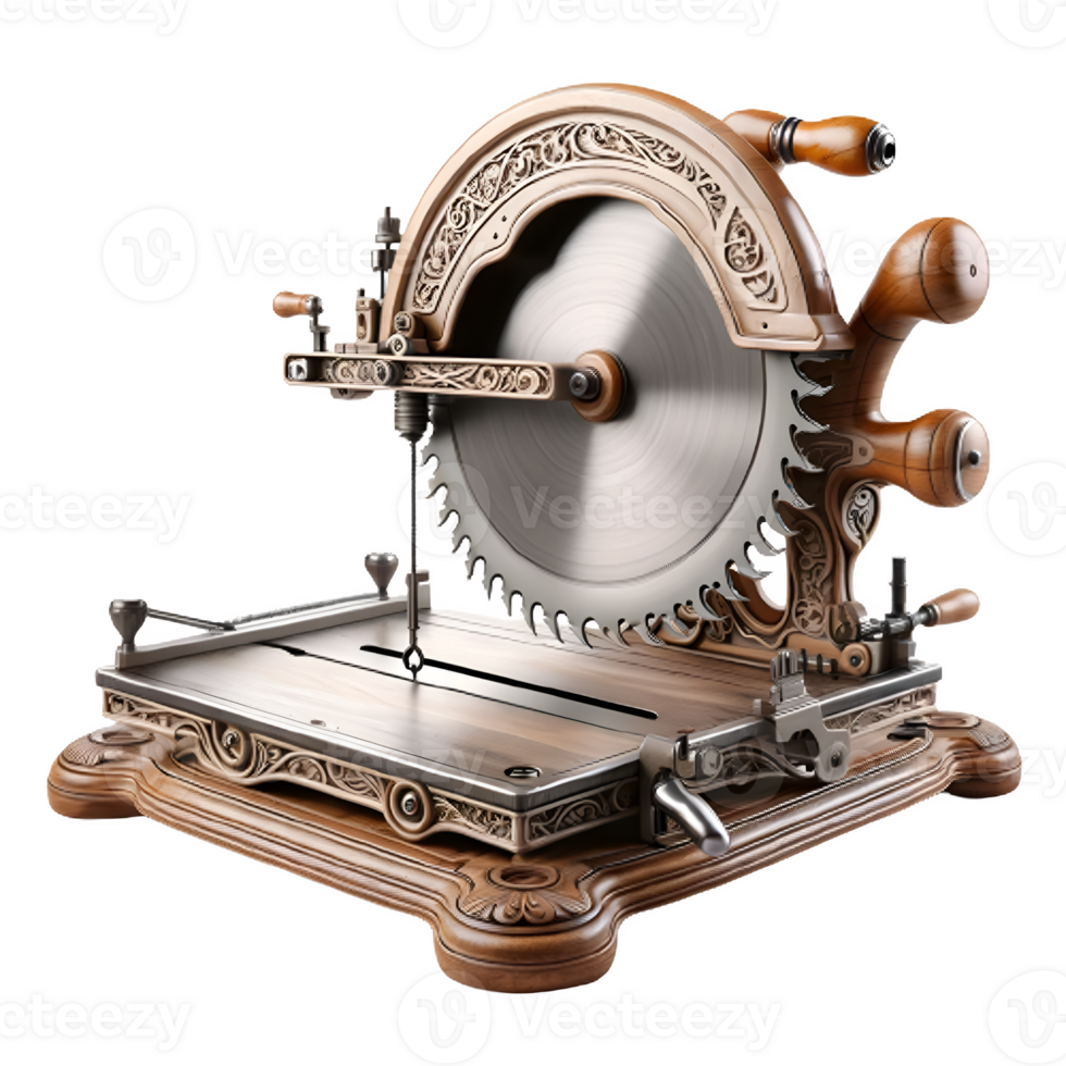 AI generated Isolated Scroll Saw hardware tool on a transparent background, PNG File Format