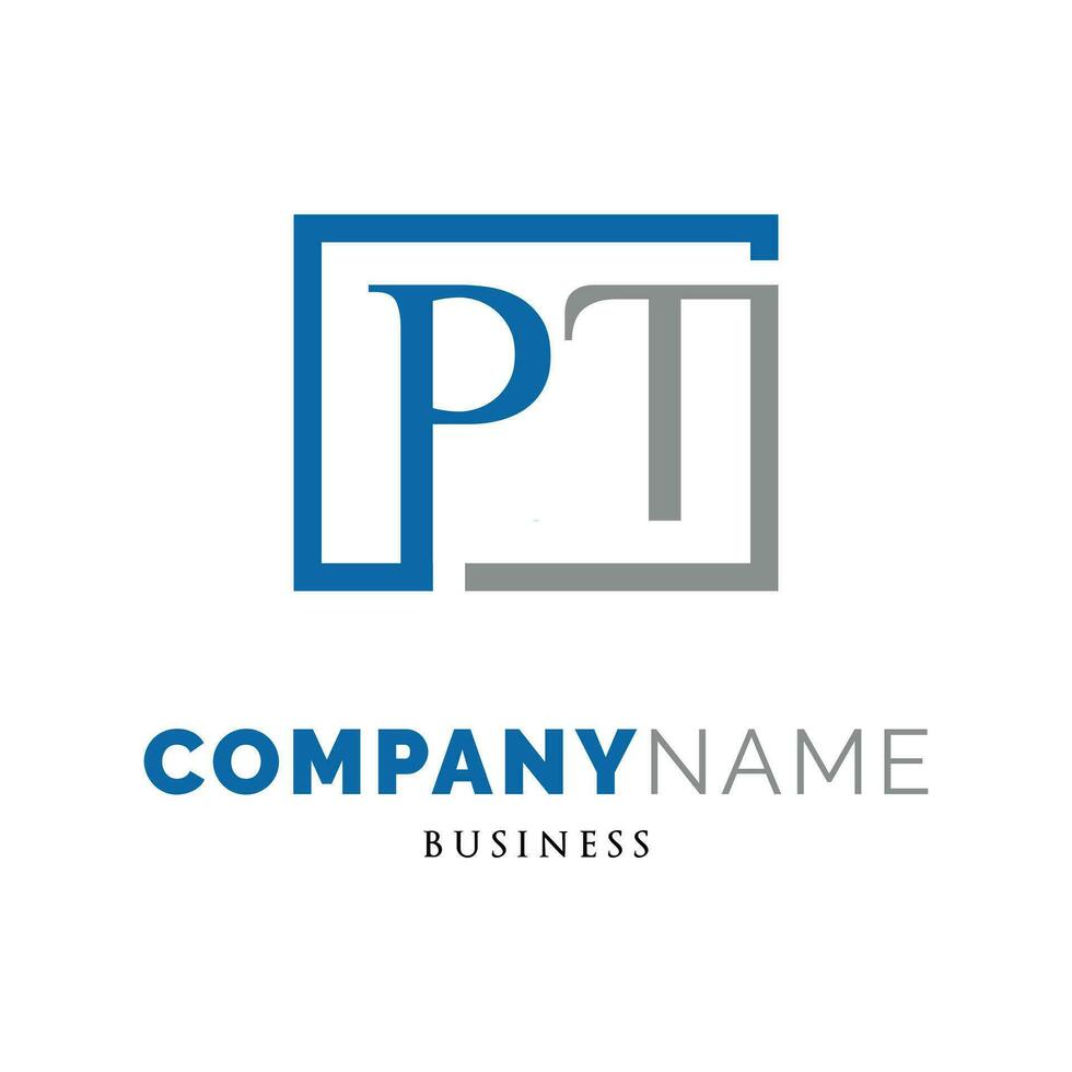 Initial Letter PT Icon Logo Design Template vector
