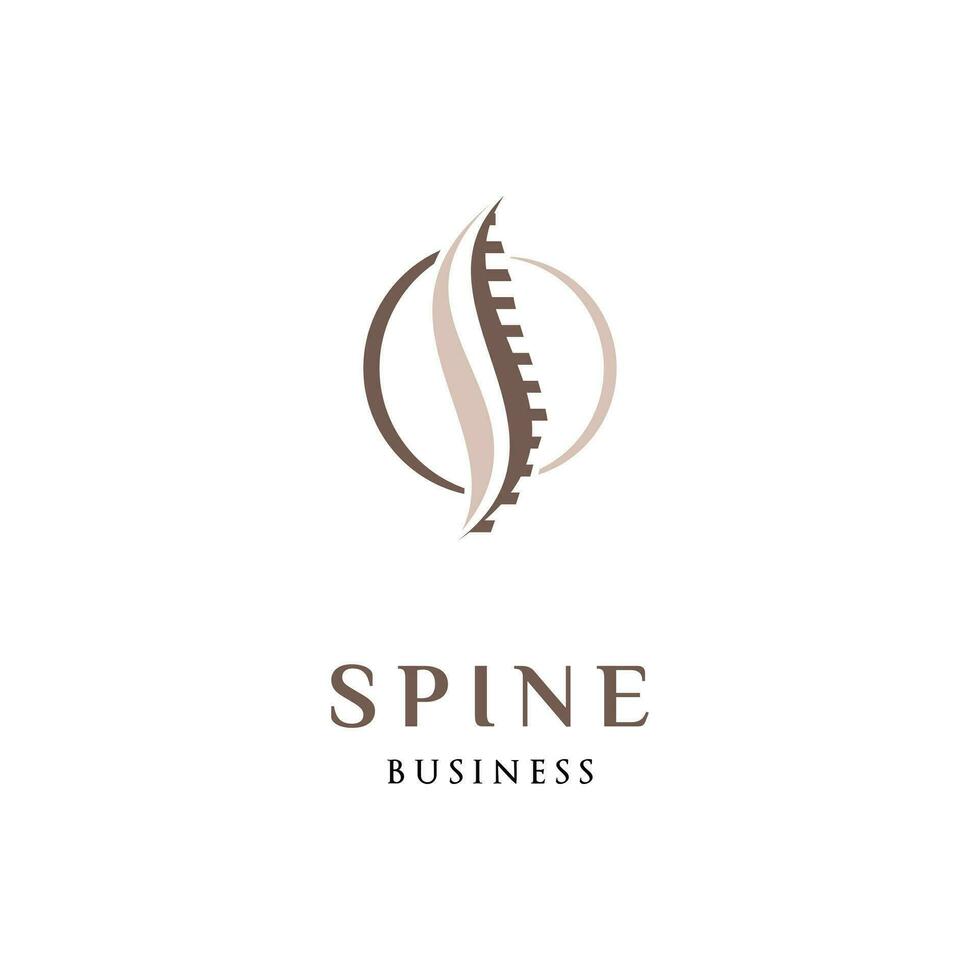 Spine Icon Logo Design Template vector