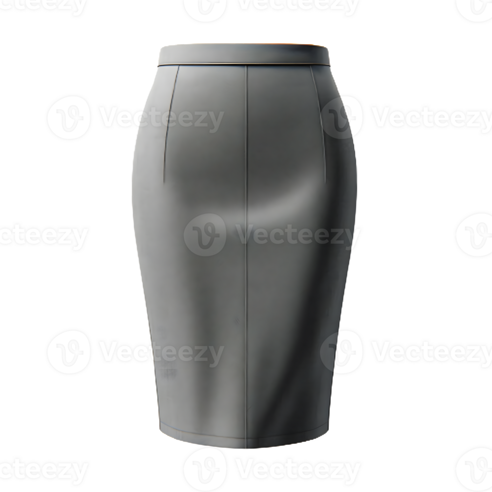 AI generated Isolated pencil skirt clothing item on a transparent background, PNG File Format