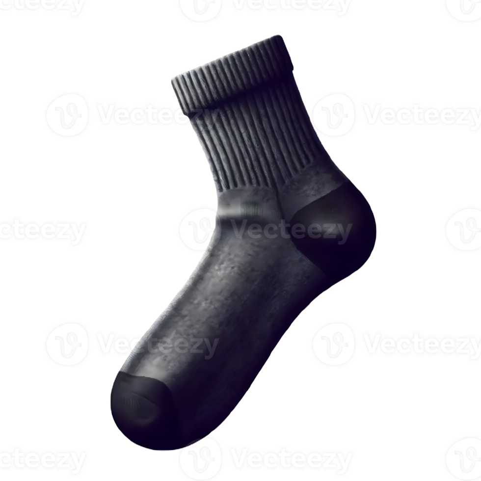 AI generated Isolated pair of Stockings foot clothing piece on a transparent background, PNG File Format