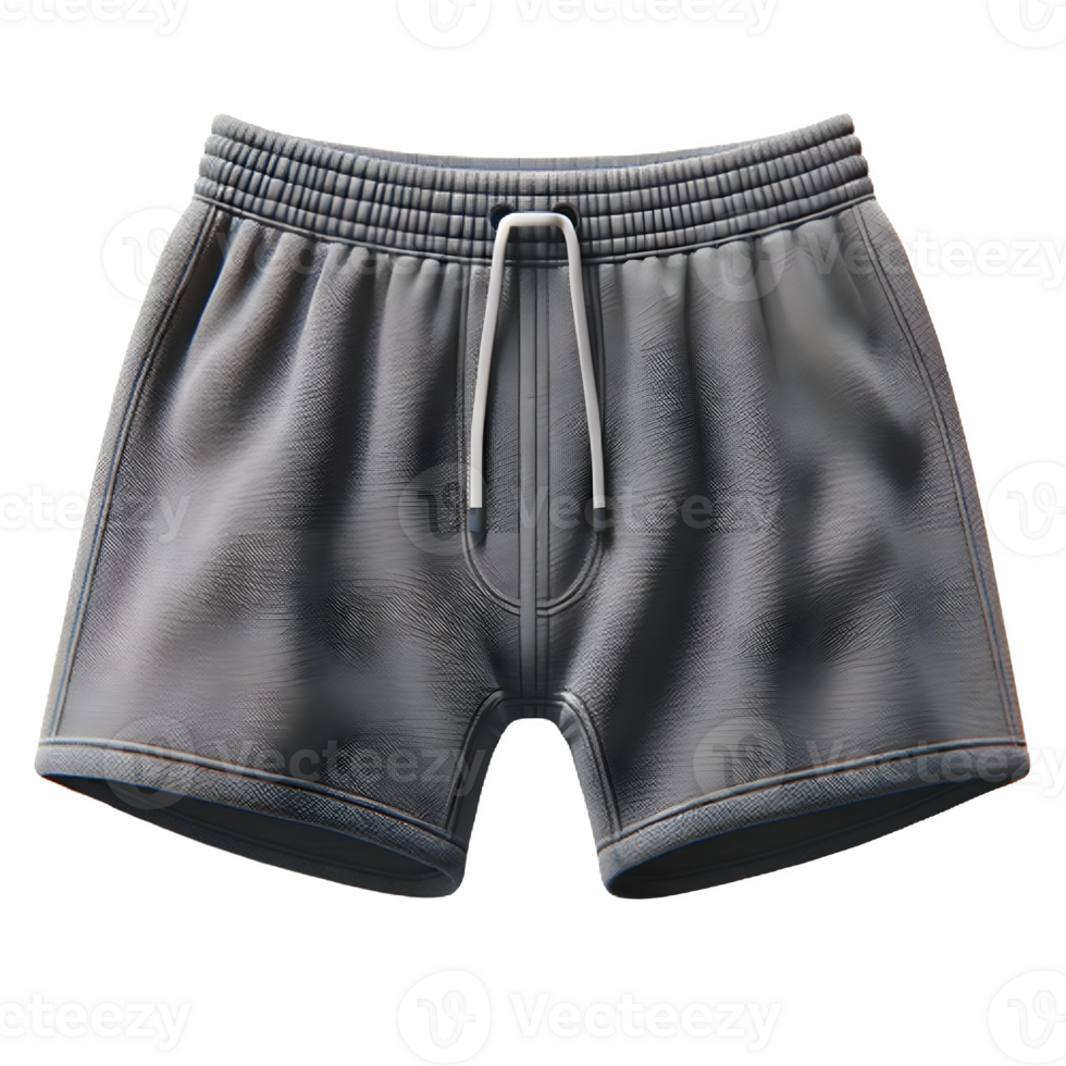 AI generated Isolated pair of swim trunks fashion piece of clothing on a transparent background, PNG File Format