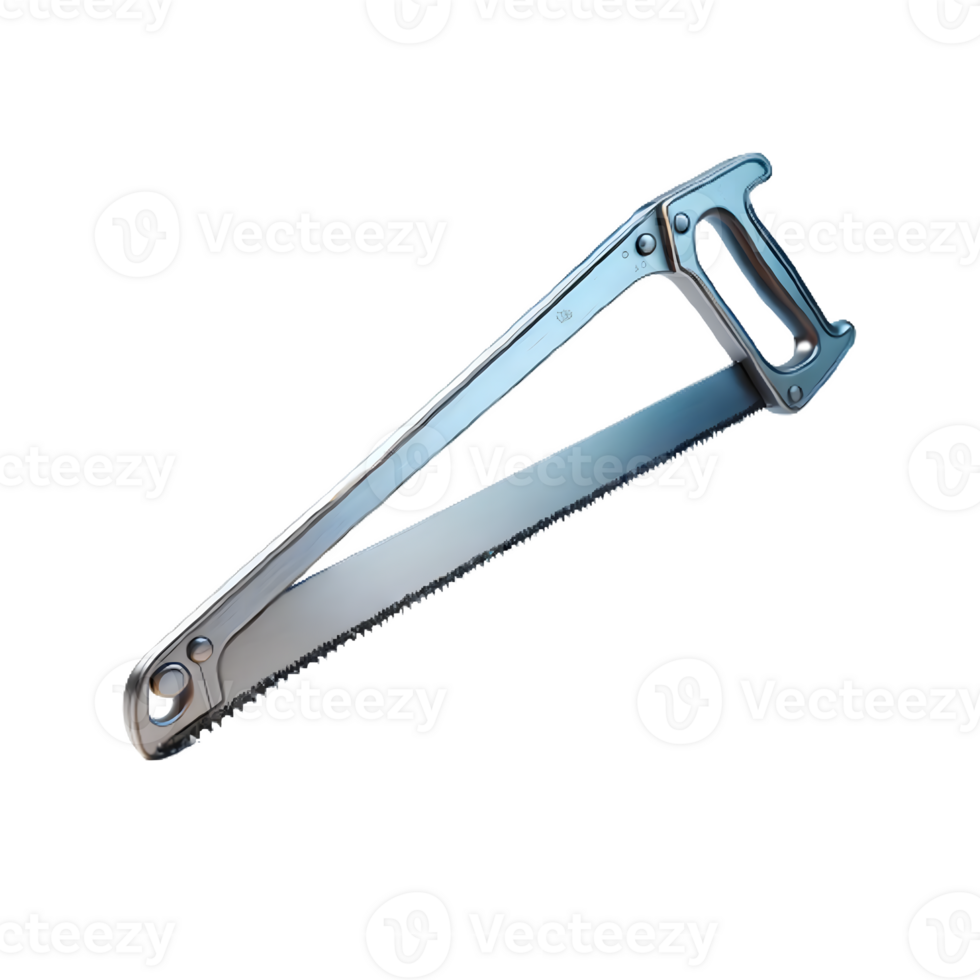 AI generated Isolated Hacksaw hard ware tool on a transparent background, PNG File Format