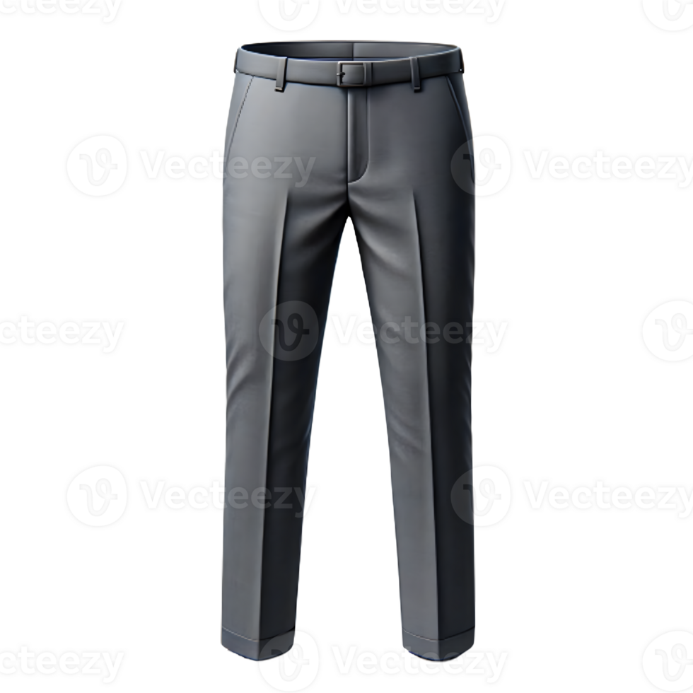 AI generated Isolated pair of trousers fashion piece of clothing on a transparent background, PNG File Format