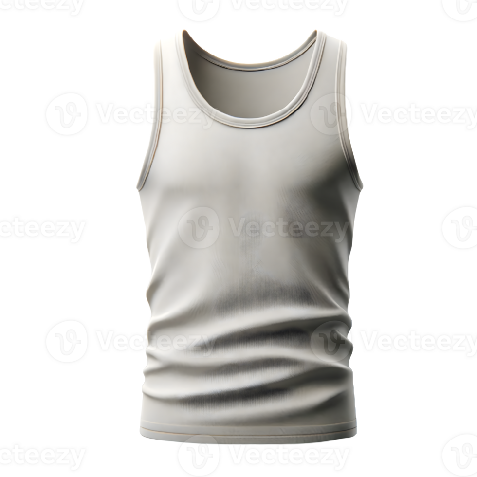 AI generated Isolated tank top clothing item on a transparent background, PNG File Format