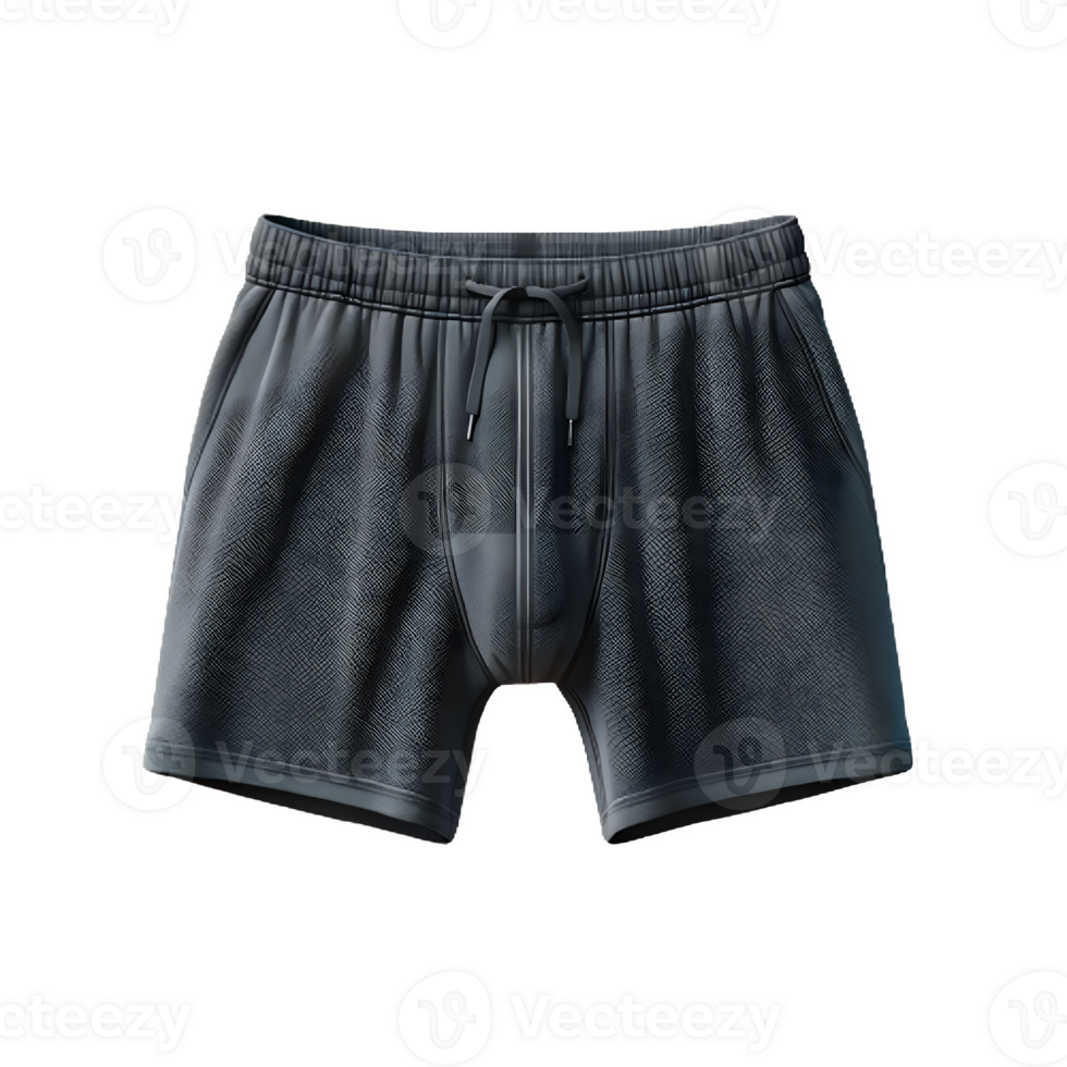 AI generated Isolated pair of swim trunks clothing item on a transparent background, PNG File Format