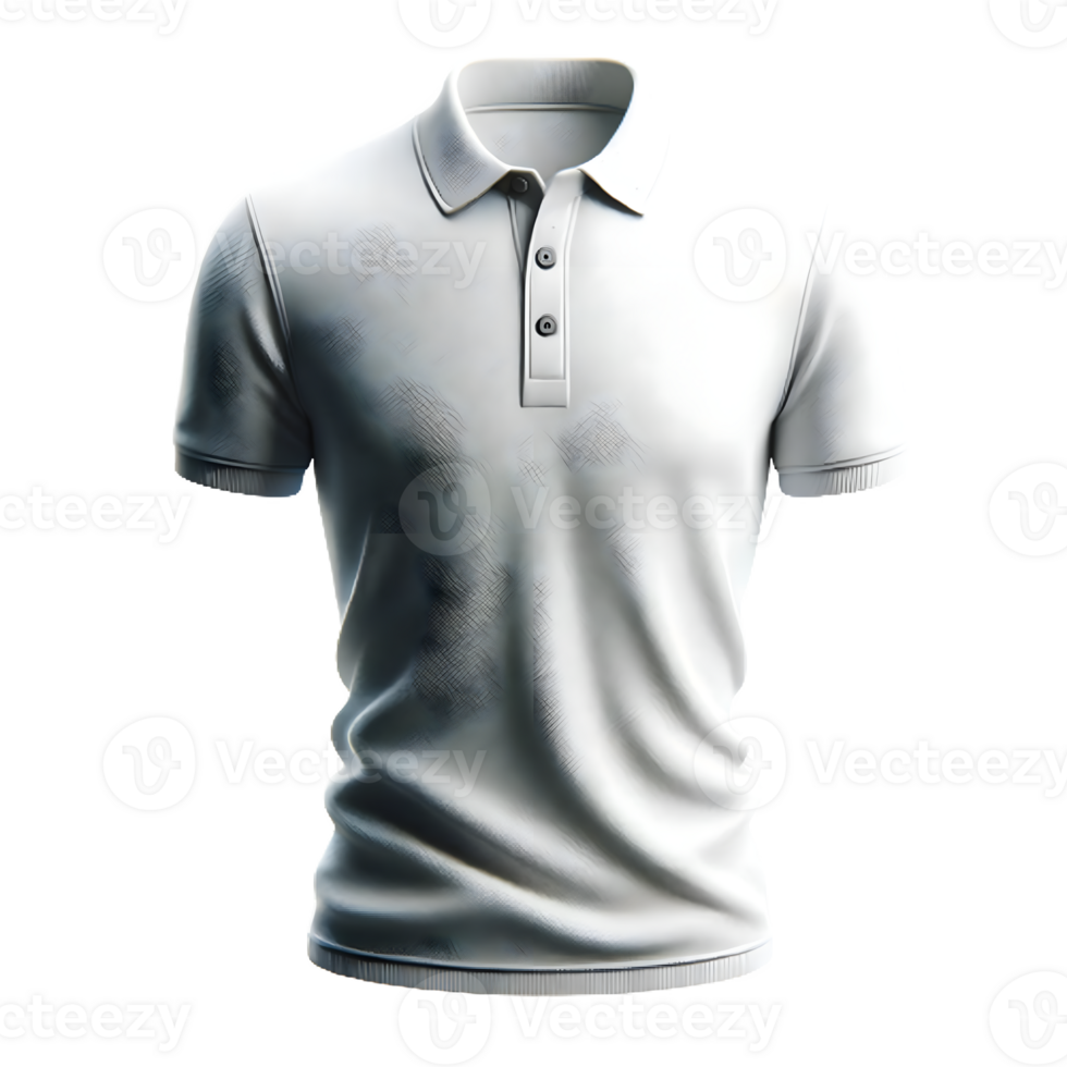 AI generated Isolated polo shirt clothing item on a transparent background, PNG File Format