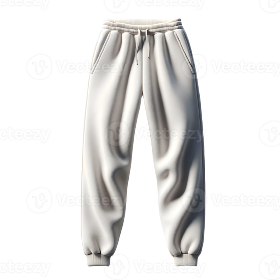 AI generated Isolated pair of sweatpants fashion piece of clothing on a transparent background, PNG File Format