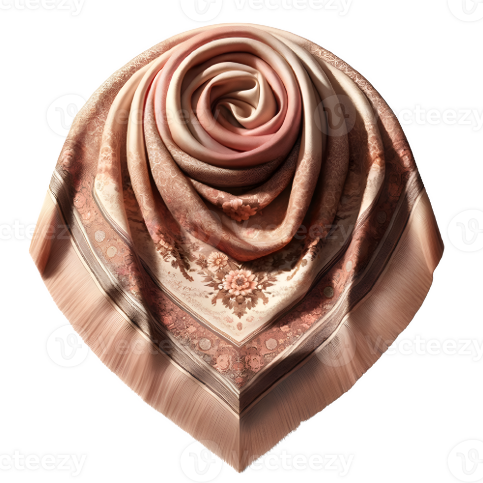 AI generated Isolated Shawl clothing item on a transparent background, PNG File Format