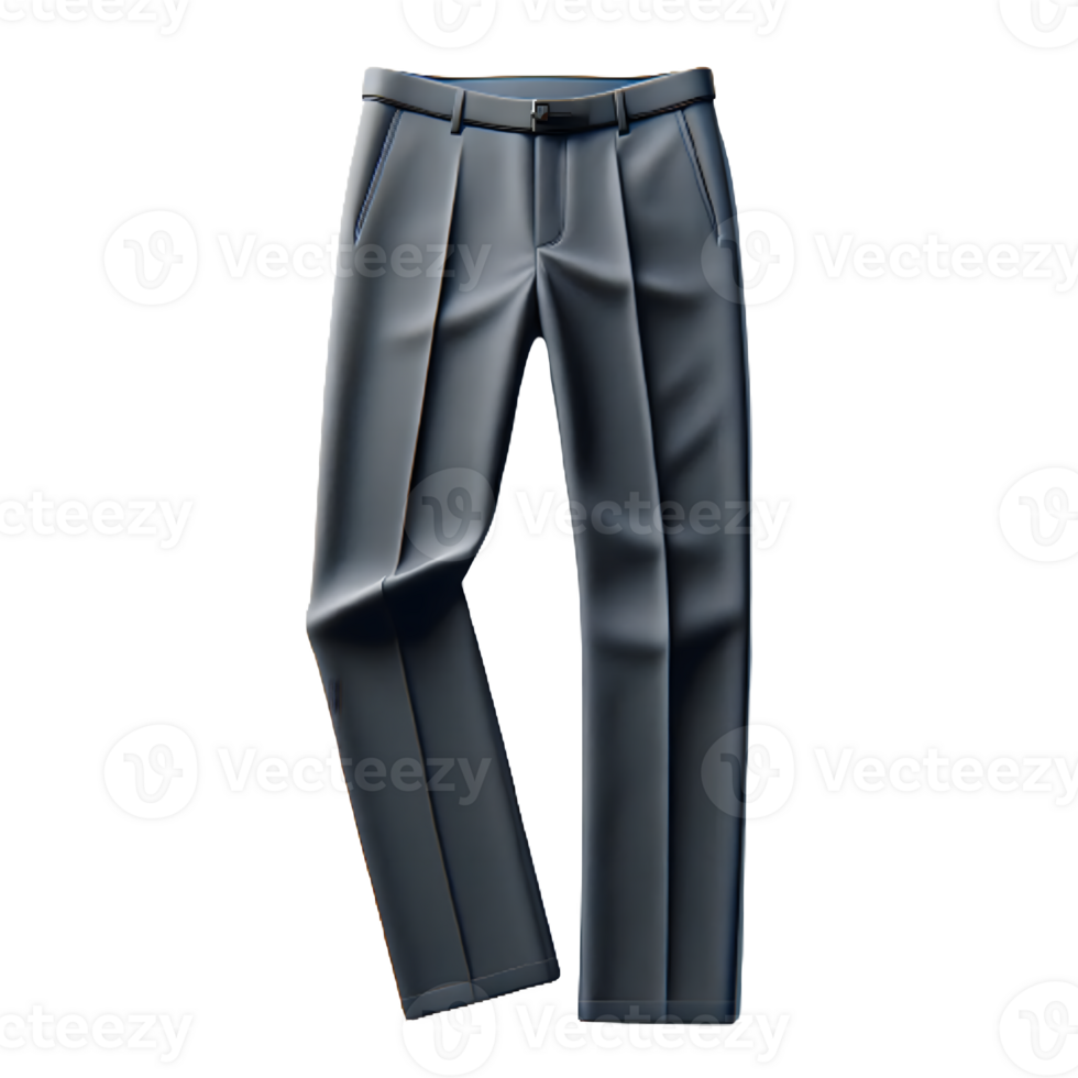 AI generated Isolated pair of trousers clothing item on a transparent background, PNG File Format