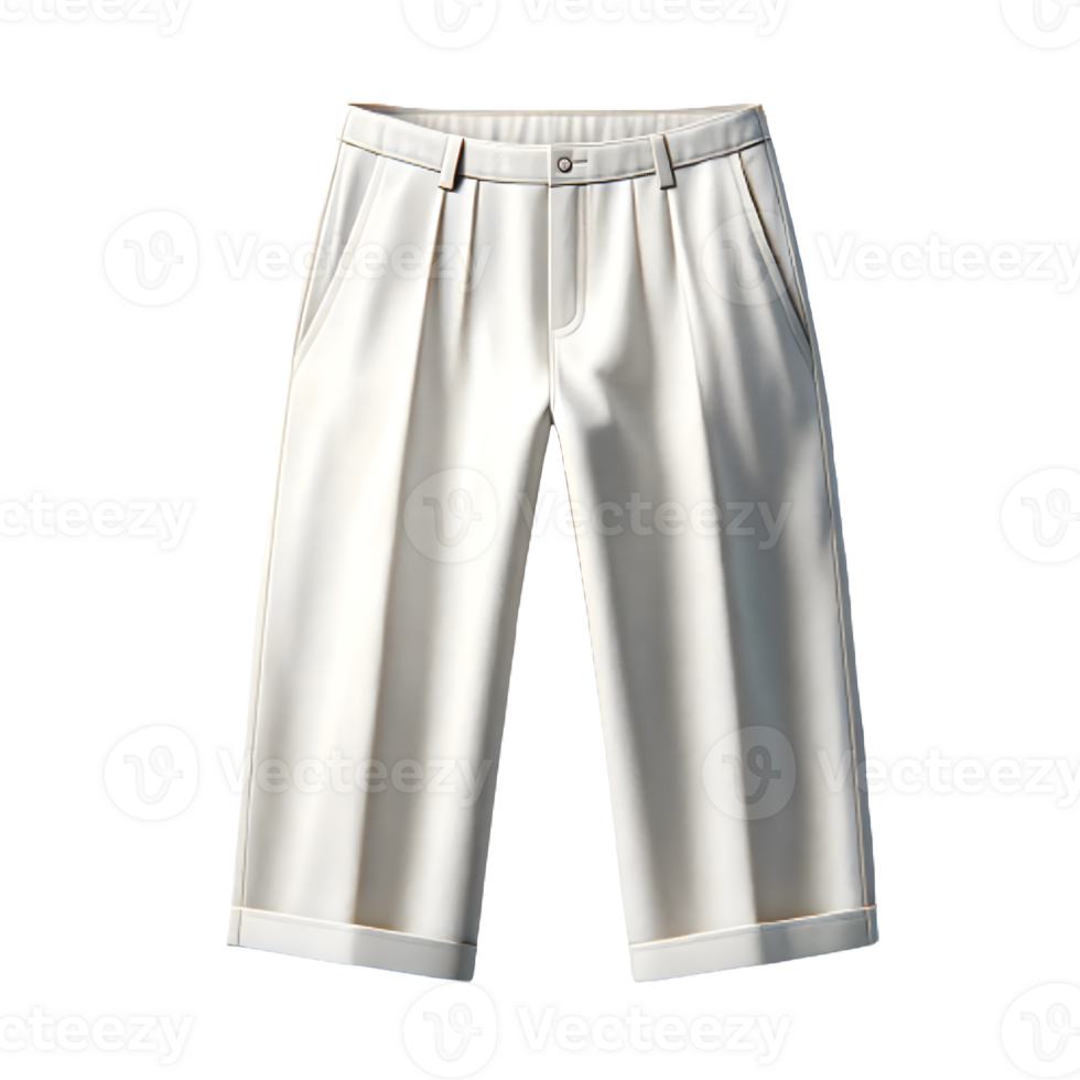 AI generated Isolated pair of Capri pants clothing item on a transparent background, PNG File Format
