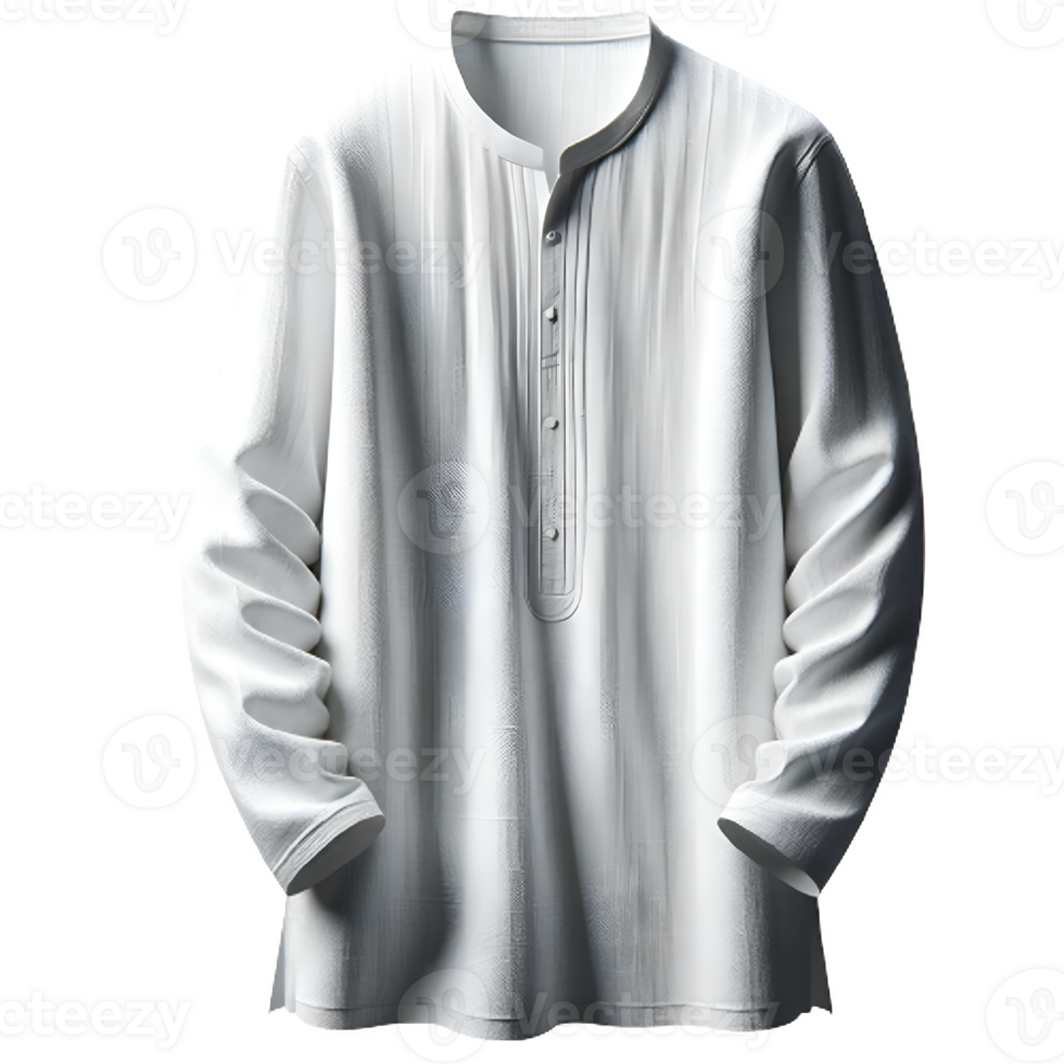 AI generated Isolated tunic shirt clothing item on a transparent background, PNG File Format