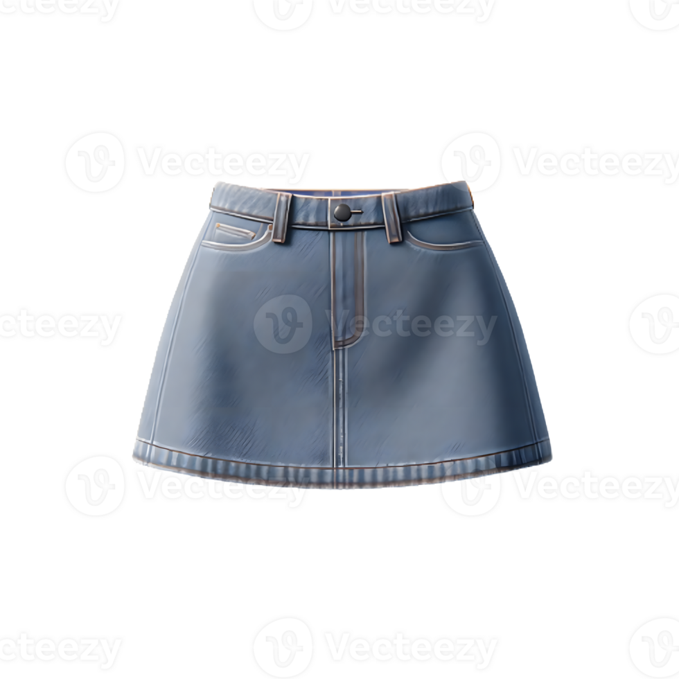 AI generated Isolated mini skirt clothing item on a transparent background, PNG File Format