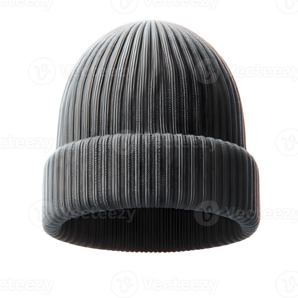 AI generated Isolated Beanie fashion piece of clothing on a transparent background, PNG File Format