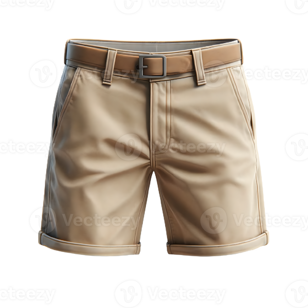 AI generated Isolated pair of shorts clothing item on a transparent background, PNG File Format