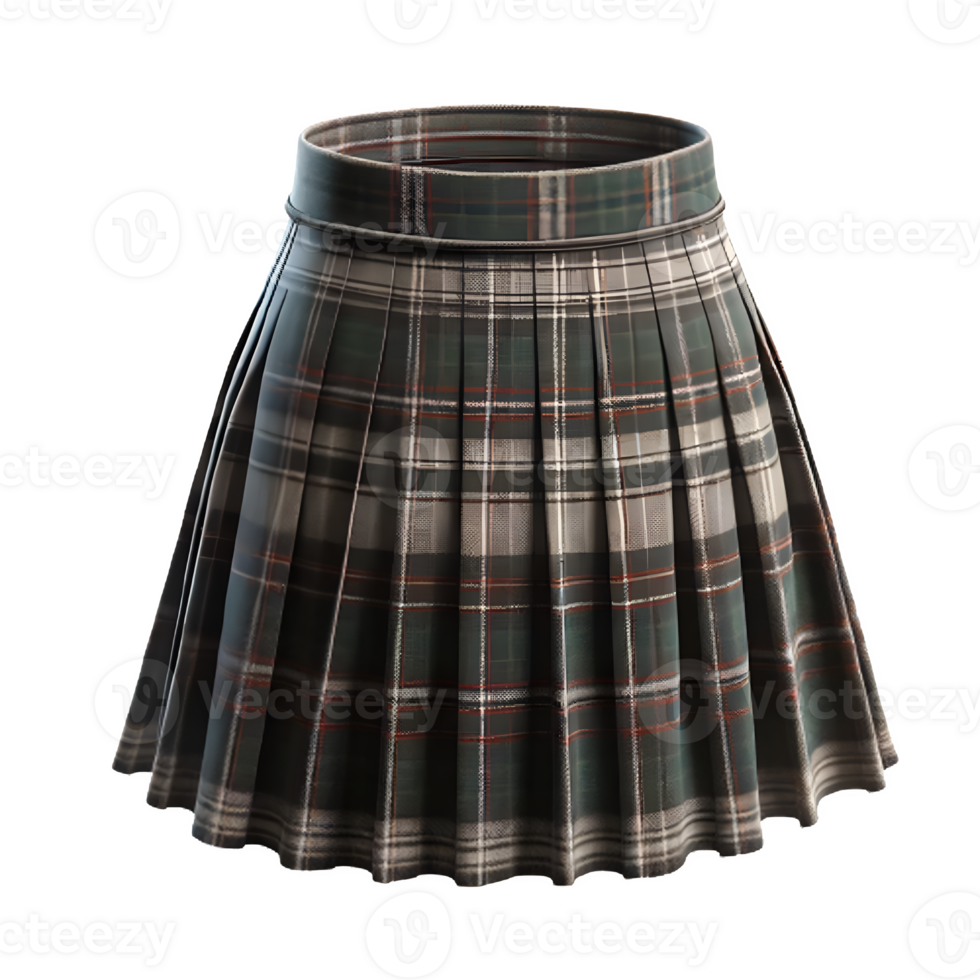 AI generated Isolated kilt clothing item on a transparent background, PNG File Format