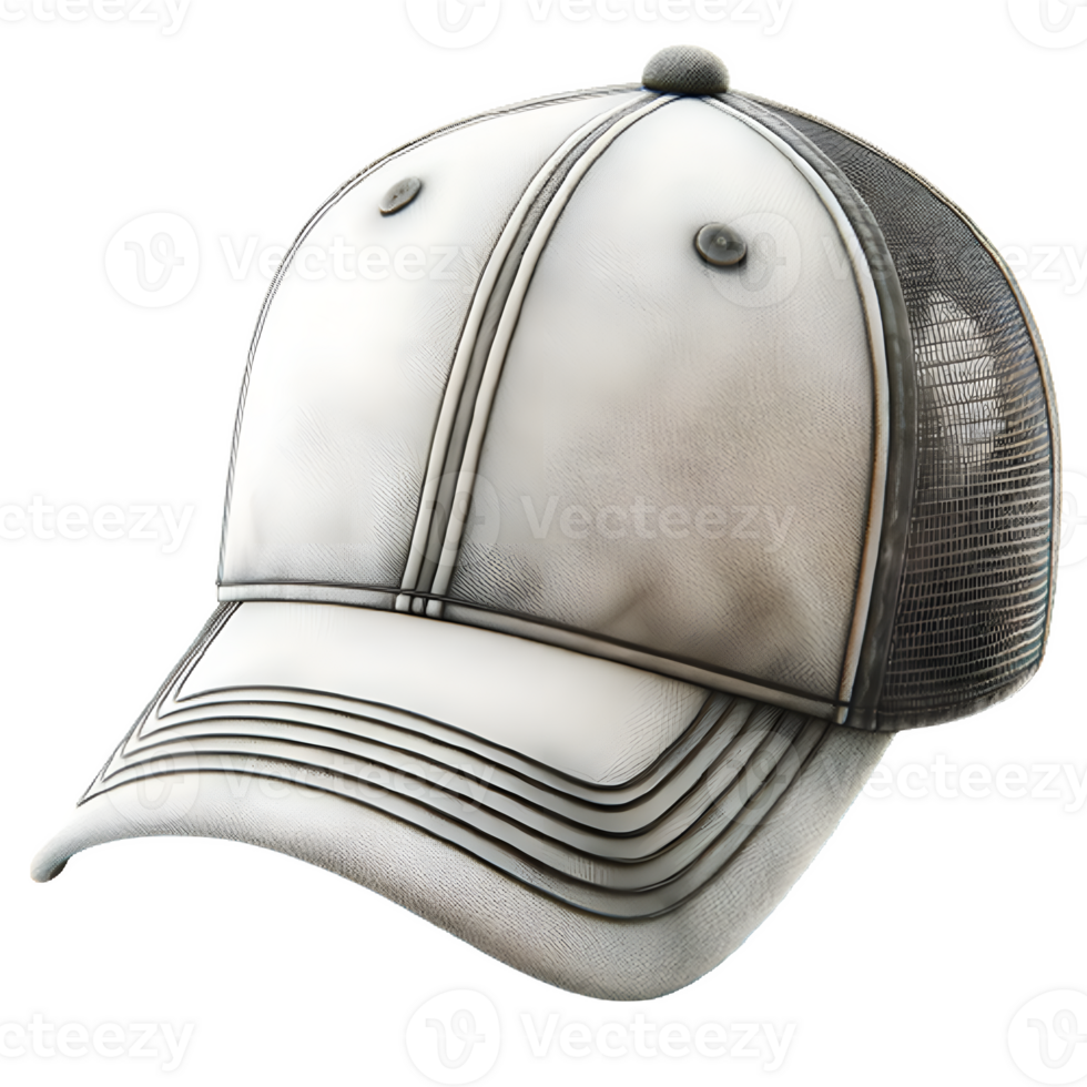 AI generated Isolated Baseball cap fashion piece of clothing on a transparent background, PNG File Format