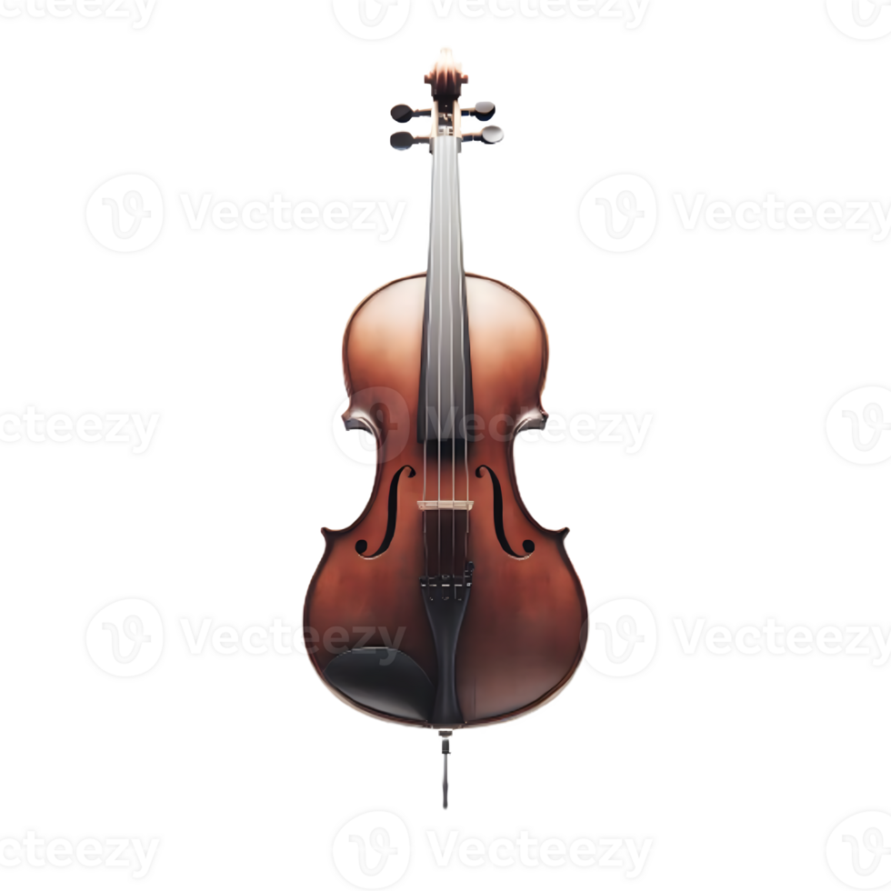 AI generated An isolated violin musical instrument cutout object on transparent background, PNG file