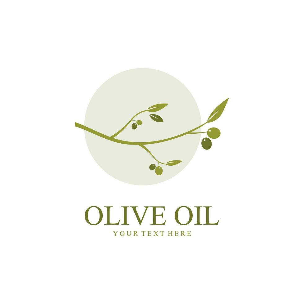 Vector Olive Oil Logo Template