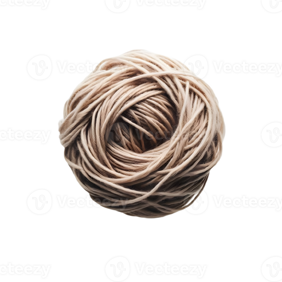 AI generated An isolated yarn cutout object on transparent background, PNG file