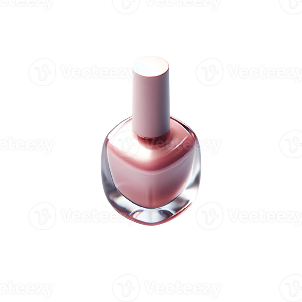 AI generated An isolated nail polish cutout object on transparent background, PNG file