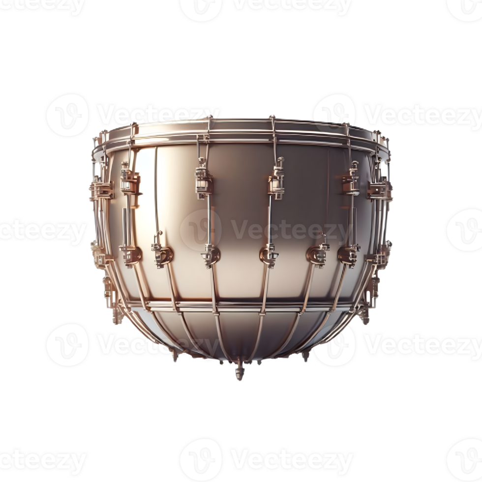 AI generated An isolated timpani musical instrument cutout object on transparent background, PNG file
