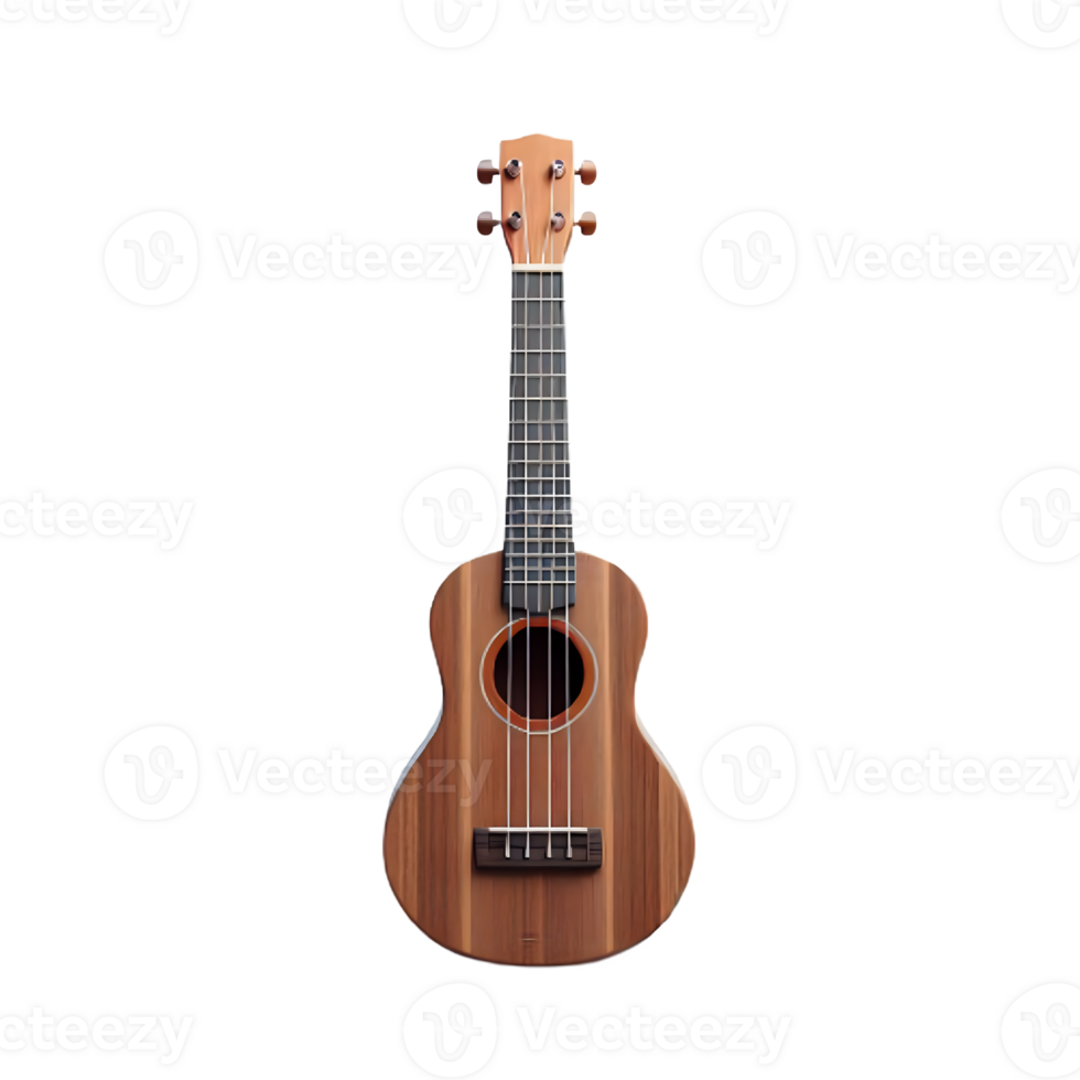 ai generado un aislado ukelele musical instrumento separar objeto en transparente fondo, png archivo