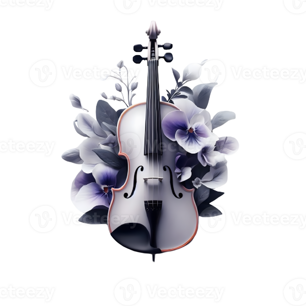 ai generado un aislado viola musical instrumento separar objeto en transparente fondo, png archivo