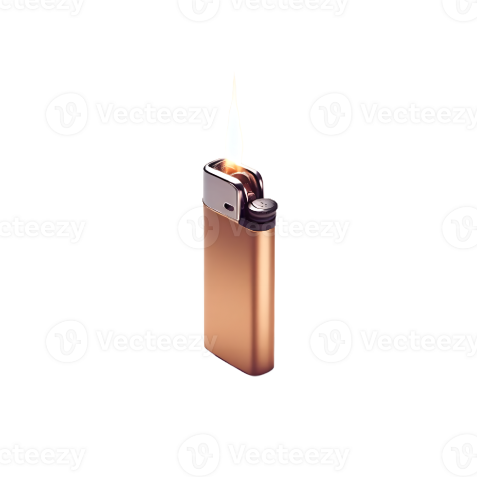 AI generated An isolated lighter cutout object on transparent background, PNG file