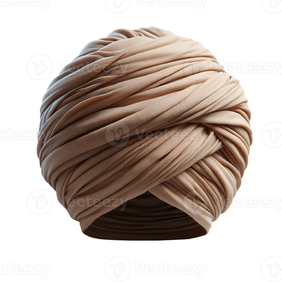 AI generated Isolated Turban clothing item on a transparent background, PNG File Format