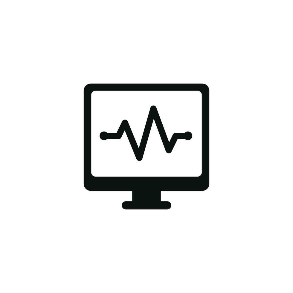 Cardiogram monitor icon isolated on white background vector