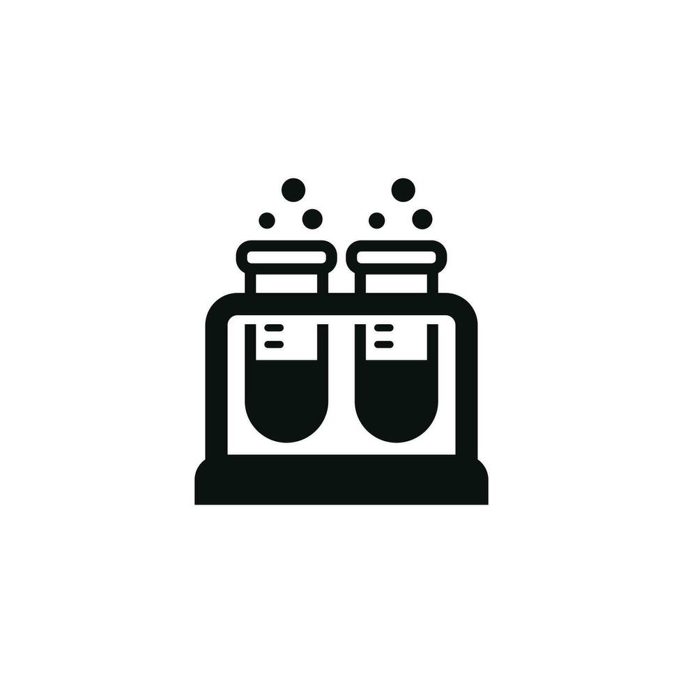 Test tube icon isolated on white background. Chemical icon. Laboratory icon vector