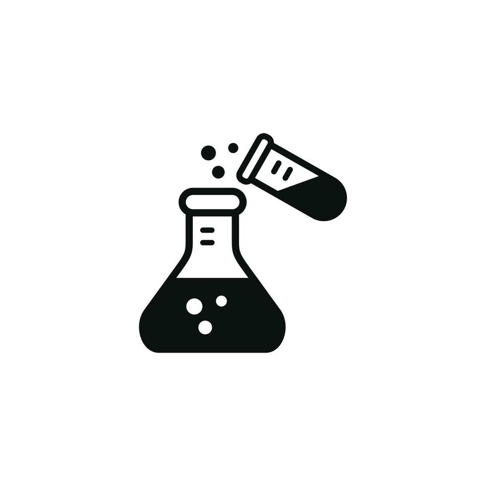 Test tube icon isolated on white background. Chemical icon. Laboratory icon vector