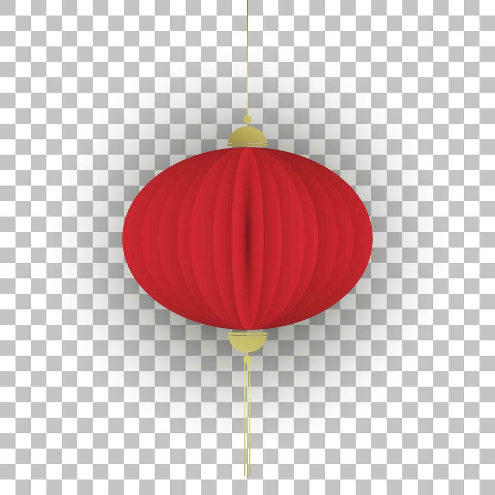 Vector transparent red hanging lantern, red hanging lantern for Happy Chinese new year background vector, illustration, used for Chinese pattern, banner, website.